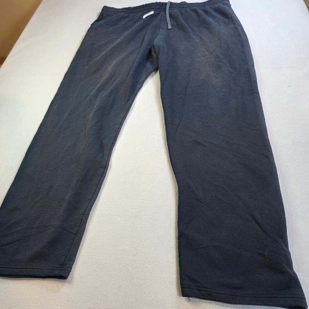 Fruit of the Loom Sofspun Sweatpants Mens 2XL Black Faded Distressed Joggers